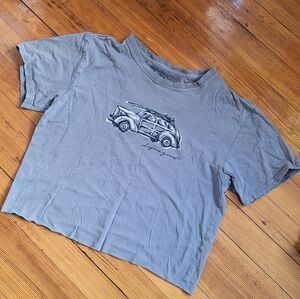 Life Is Good Grunge Cropped Graphic Tee